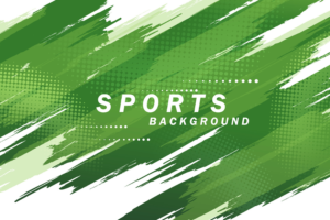 Colorful green abstract background with halftone effect. Sports banner. Brush illustration. Elements for design. Bnner says "Sports Background"